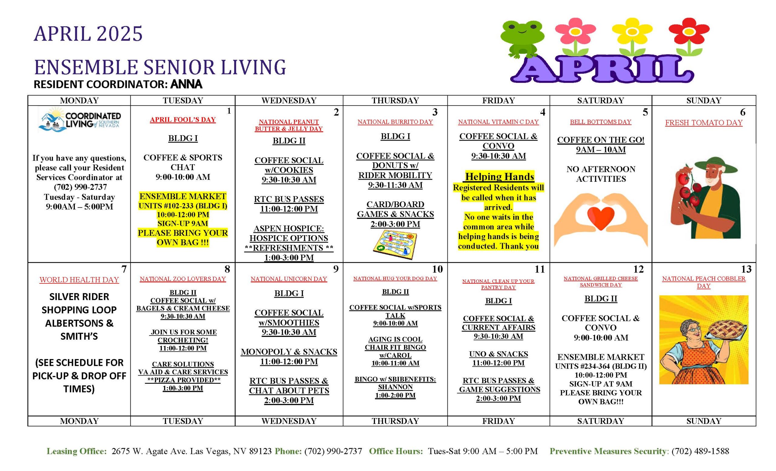 Resident events at Ensemble Senior Living Community